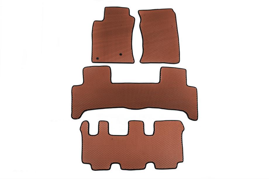 Lexus GX470 2002-2009 Tapis de sol EVA (3 Rangées, Marron) Image