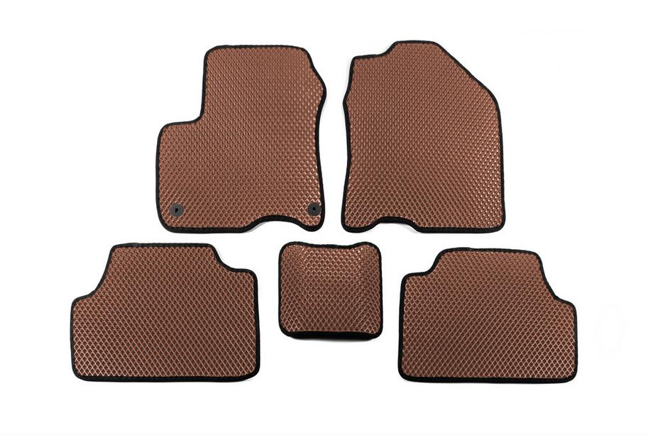 Hyundai Kona 2017-2023 Tapis de sol EVA V1 (Électrique, Marron) Image