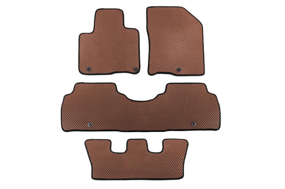 Kia Sorento IV MQ4 2020- Tapis de sol EVA (7 places, Hybrid, Marron) Image