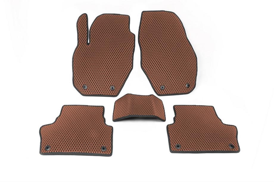 Volvo XC60 2009-2017 Tapis de sol EVA (Marron) Image