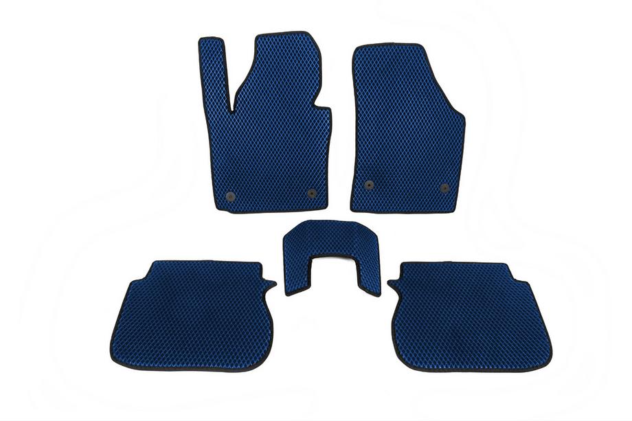 Volkswagen Caddy 2015-2020 Tapis de sol EVA (Bleu) 5 pcs, avant et arrière (standard, 1 porte coulissante) Photo 5