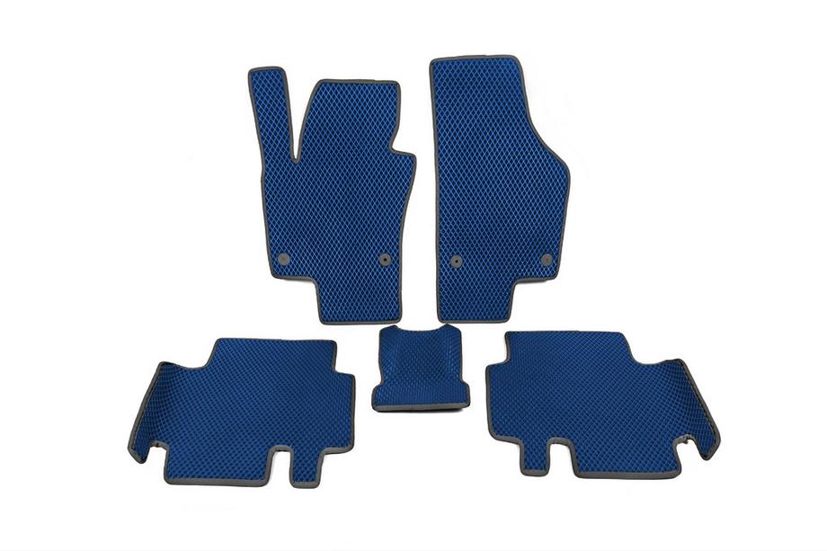 Volkswagen Sharan 2010-2023 Tapis de sol EVA en polyuréthane (2 rangées, Bleu) Photo 1