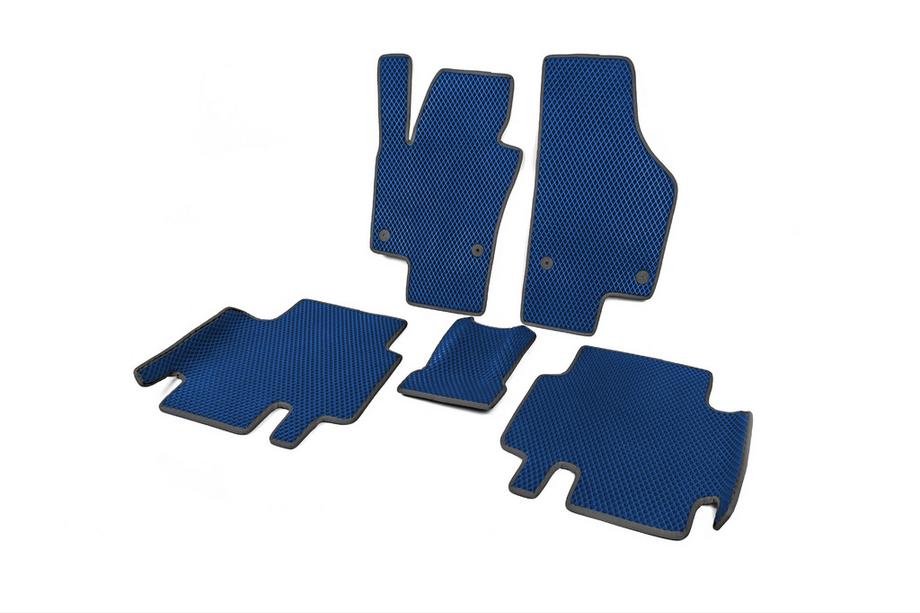 Volkswagen Sharan 2010-2023 Tapis de sol EVA en polyuréthane (2 rangées, Bleu) Photo 2