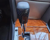 Toyota Land Cruiser 200 2007-2021 Pommeau de Vitesse (Cuir Noir + Carbone) photo 2