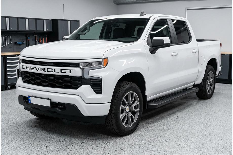 Chevrolet Silverado 2019- Marchepieds Latéraux Allmond Black (2 pcs, Aluminium) Image