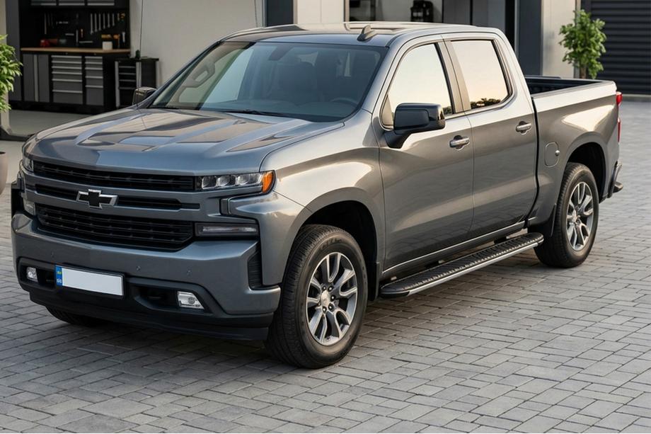 Chevrolet Silverado 2019- Marchepieds latéraux Bosphorus Grey (2 pcs, aluminium) Image