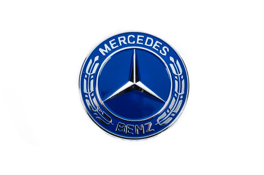 Mercedes-Benz Cache à la place de l’emblème sur capot Mercedes (bleu, 57mm) Photo 2