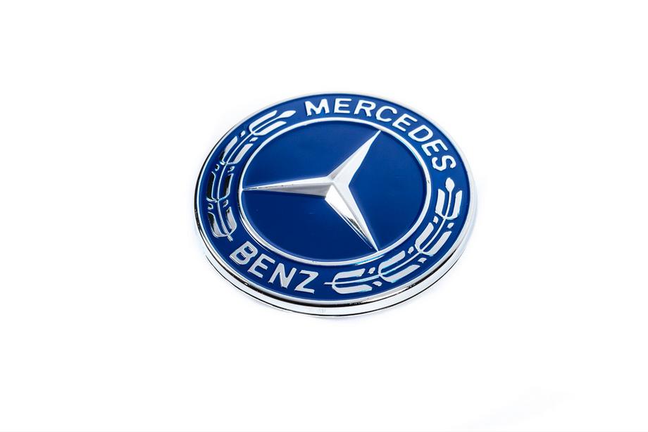 Mercedes-Benz Cache à la place de l’emblème sur capot Mercedes (bleu, 57mm) Photo 1