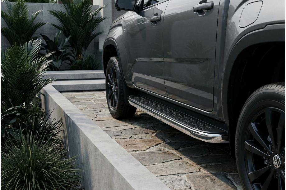 Volkswagen Amarok 2022- Marchepieds Latéraux BlackLine (2 pcs, Aluminium) Photo 1