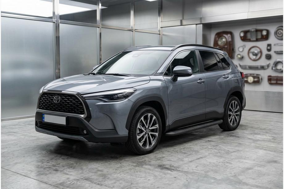Toyota Corolla Cross 2020- Marchepieds Latéraux Tayga Black (2 pcs, Aluminium) Image