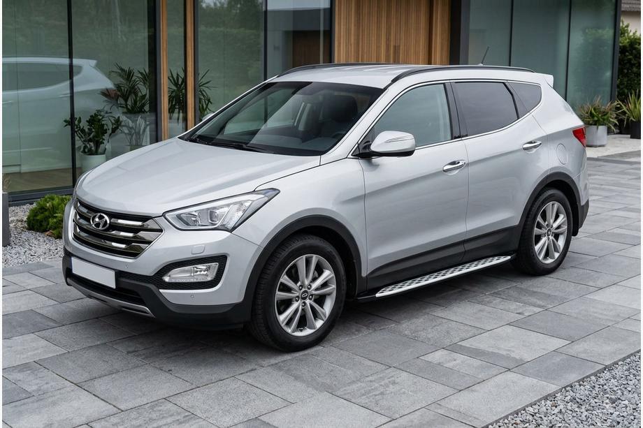 Hyundai Santa Fe 3 2012-2018 Marchepieds Latéraux Shining V1 (2 pcs, Aluminium) Image