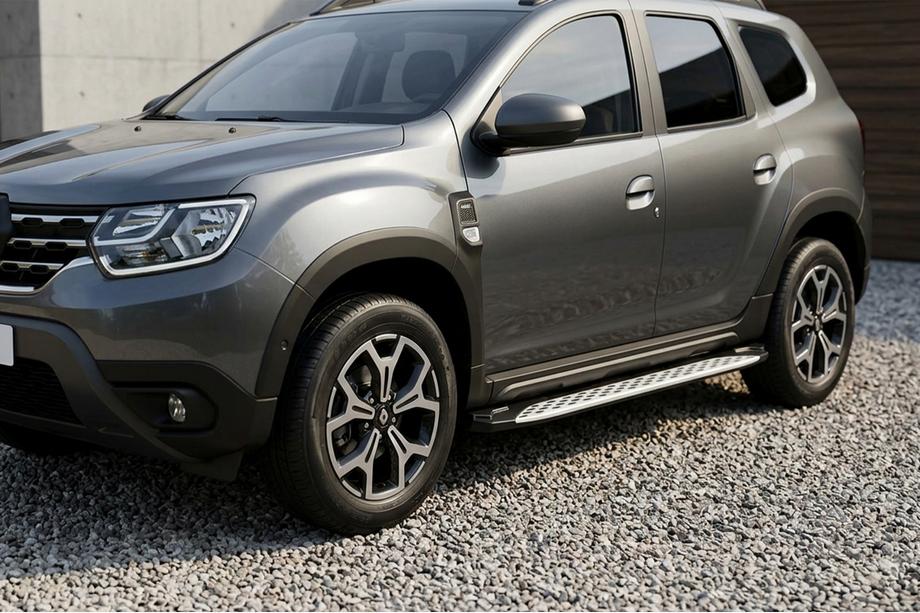 Renault Duster 2018-2024 Marchepieds Latéraux Shining V1 (2 pcs, Aluminium) Image