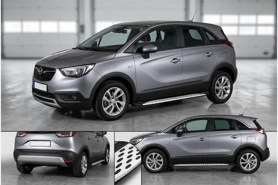 Opel Crossland X 2017-2024 Marchepieds Latéraux Shining V1 (2 pcs, Aluminium) Image