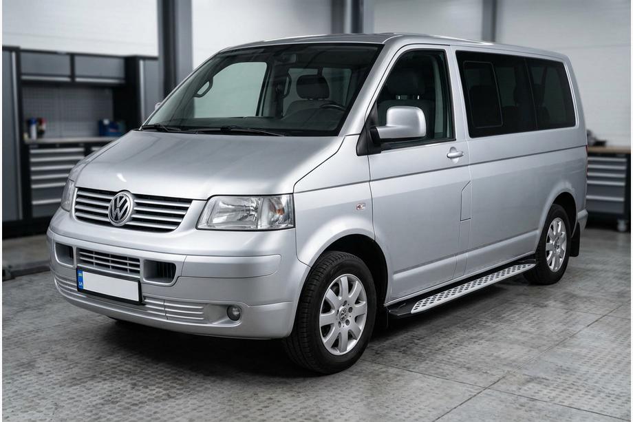 Volkswagen T5 Multivan 2003–2010 Marchepieds Latéraux Shining V1 (2 pcs, Aluminium) Empattement Court Image