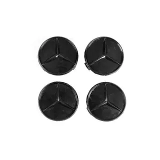 Enjoliveurs de jante 71/74 mm sans anneau (lot de 4, noir brillant) photo 2