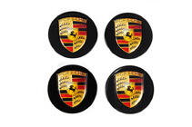 Porsche Caches moyeu 76/71mm noirs (lot de 4) photo 2