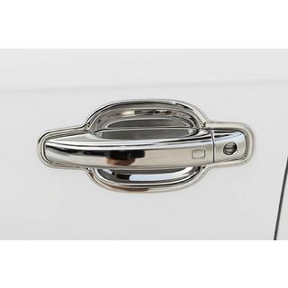 Couvre-poignées de Porte Chromés avec Boutons (4 pcs, Acier Inoxydable) photo 4