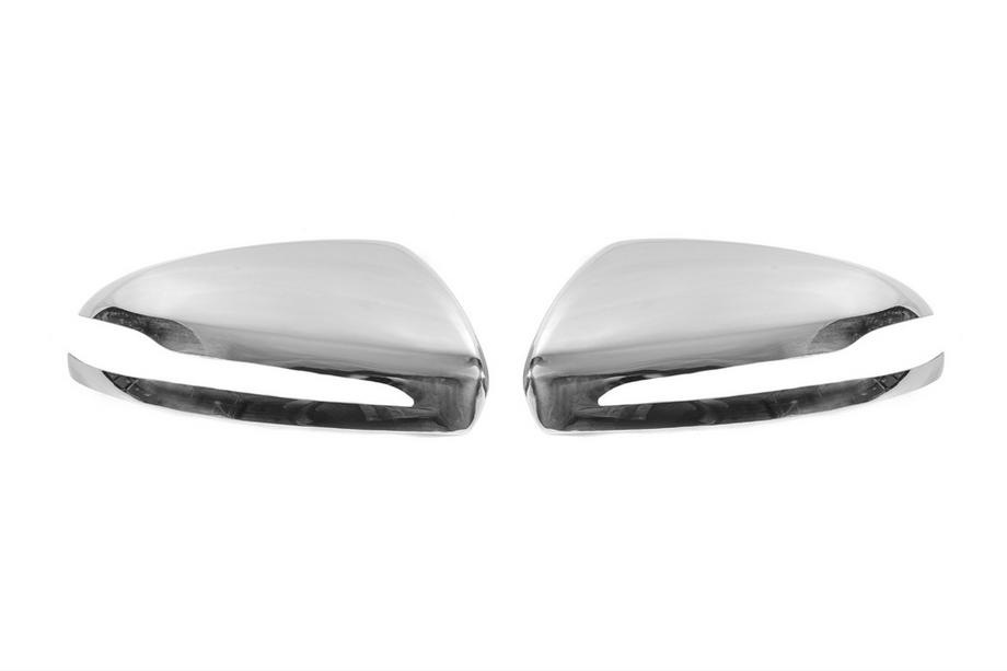 Mercedes C-class W205 2014-2021 Couvre-Rétroviseurs (2 pcs, Acier Inoxydable) Photo 2