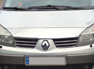 Renault Scenic/Grand 2003-2009 Couvre-calandre (4 pcs, inox) photo 1