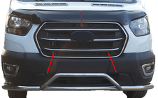 Ford Transit 2014- Couvre-calandre (4 pcs, inox) photo 1