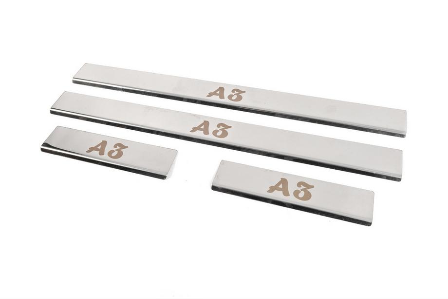 Audi A3 2012-2020 Couvre Seuils de Porte (4 pcs, Inox) Photo 2