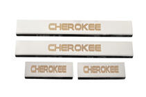Jeep Grand Cherokee WK2 2010-2021 Seuils de Porte V-2 (4 pcs, Inox) photo 1