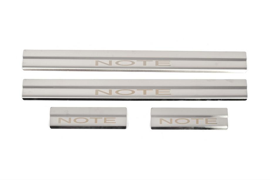 Nissan Note 2012-2020 Couvre Seuils de Porte (4 pcs, Inox) Image