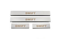 Suzuki Swift 2005-2010 Seuils de porte inox (4 pcs, acier inoxydable) photo 1