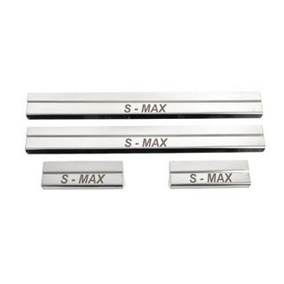 Seuils de porte inox (4 pcs, acier inoxydable)