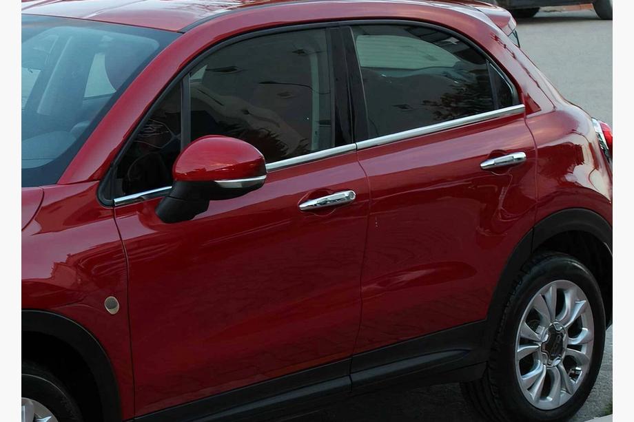 Fiat 500X 2014-2024 Moulures de vitre inox (4 pcs) Image