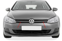 Volkswagen Golf 7/E-Golf 2012-2020 Couvre-calandre chromés (supérieur, inox) photo 3