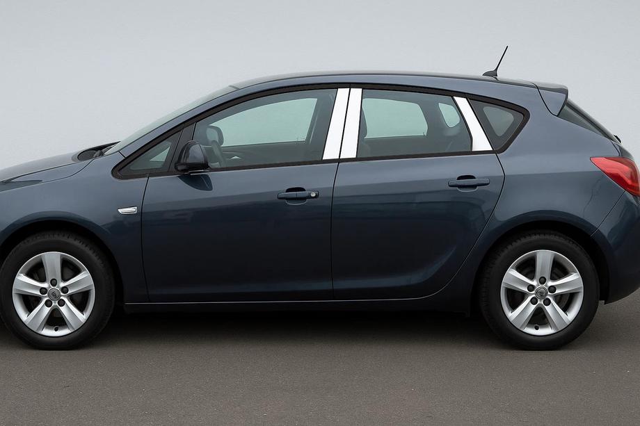 Opel Astra J 2009-2015 Couvre montants de porte en acier inoxydable (HB/SD) (6 pcs) Image