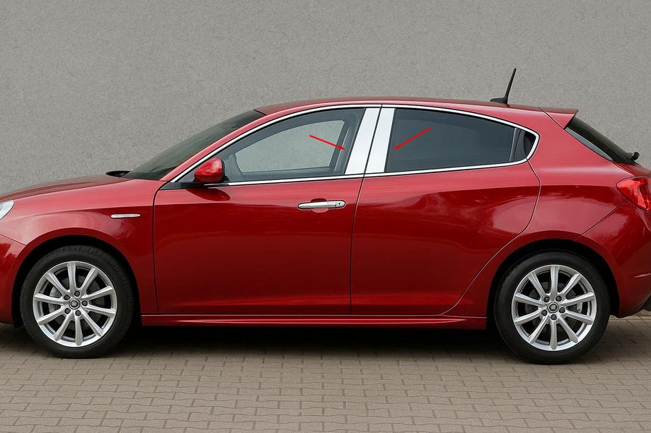Alfa Romeo Giulietta 2010-2020 Couvre montants de porte en acier inoxydable (4 pcs) Image