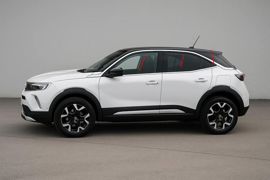 Opel Mokka 2021- Encadrement de vitres inox (6 pièces) Image