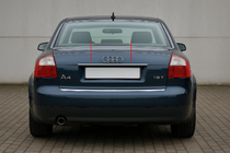 Audi A4 B6 2000-2004 Encadrement au-dessus de la plaque (Carmos inox) V-2 photo 1