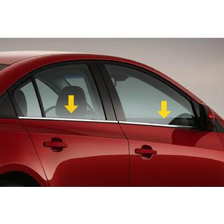 Encadrement Exterieur de Vitres Acier Inoxydable (Sedan, 4 pcs) Renault Symbol 1999-2008 photo 1
