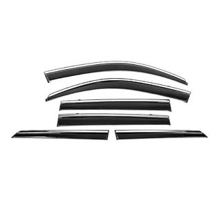 Déflecteurs de vitres avec moulure chromée Niken Luxury (6 pcs) Toyota Land Cruiser Prado 150 2009-2023 photo 2