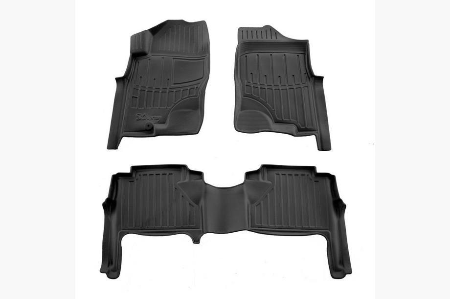 Nissan Navara 2006-2015 Tapis de sol Stingray 3D (5 pcs, Polyuréthane) Image