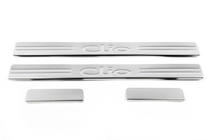 Renault Clio III 2005-2012 Seuils de porte OmsaLine (4 pcs, inox) photo 3