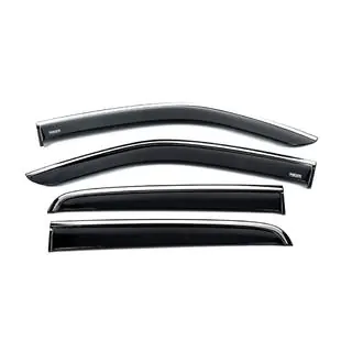 Déflecteurs de vitres avec moulure chromée (4 pcs, Niken)