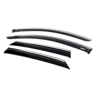 Déflecteurs de vitres avec moulure chromée (4 pcs, Niken) photo 2