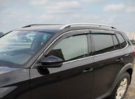 Skoda Kamiq 2019- Déflecteurs de vitres avec moulure chromée (2019-2023, 4 pcs, Niken) photo 1