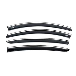 Déflecteurs de vitres avec moulure chromée (4 pcs, Niken) Renault Fluence 2009-2016 photo 2