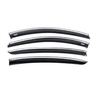 Déflecteurs de vitres avec moulure chromée (4 pcs, Niken) photo 2