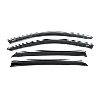 Déflecteurs de vitres avec moulure chromée (4 pcs, Niken)