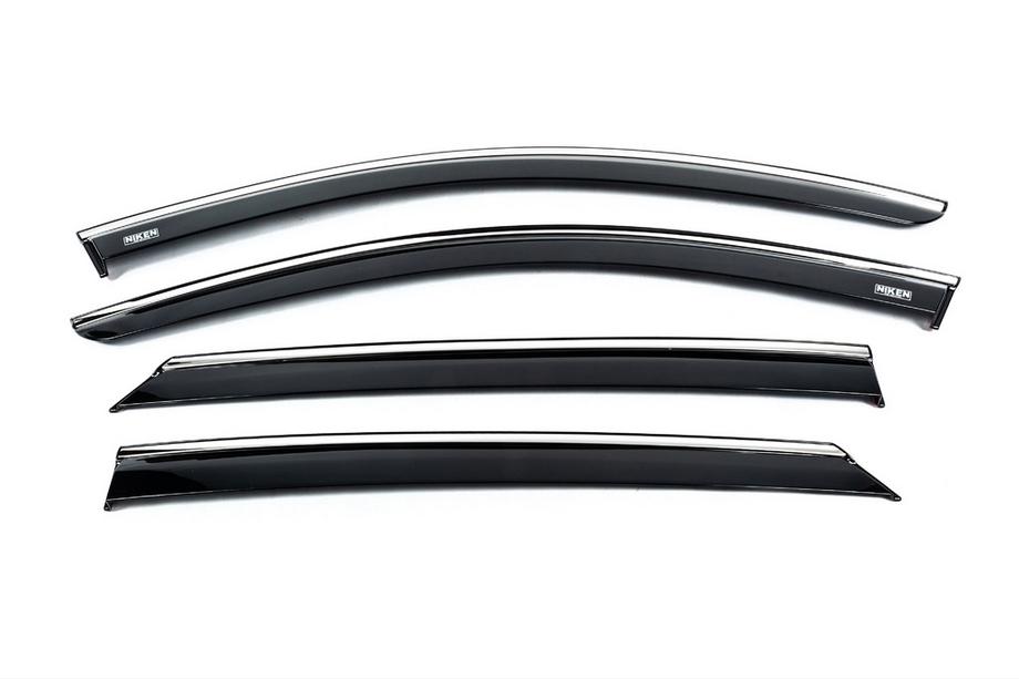 Opel Astra L 2022- Déflecteurs de vitres avec moulure chromée (4 pcs, Niken) Image