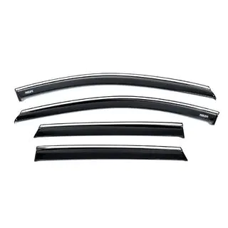 Déflecteurs de vitres avec moulure chromée (4 pcs, Niken) Hyundai I-20 2020- photo 1