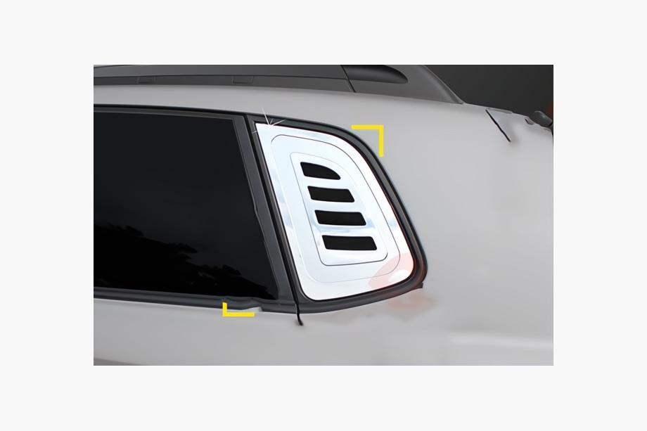 Hyundai Tucson JM 2004- Couvre-vitres triangulaires chromés (2 pcs, ABS) Image