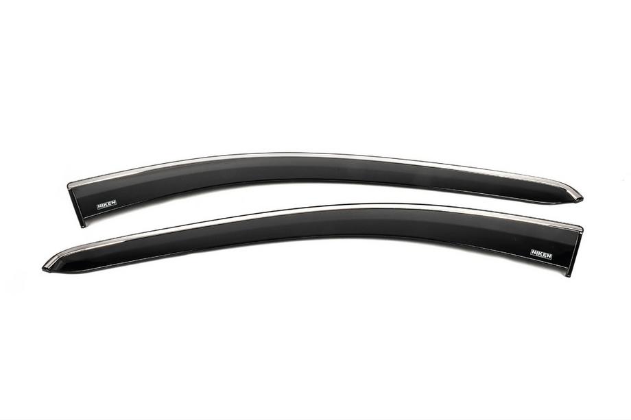 Volkswagen Caddy 2020- Deflecteurs de Vitres avec Moulure Chromee (2 pcs, Niken) Image