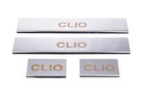 Renault Clio III 2005-2012 Seuils de porte Carmos (4 pcs, inox) photo 3